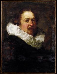 A Portrait Of A Gentleman, Head And Shoulders, With A White Collar by Frans Hals