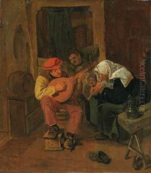 Peasants Making Music In An Interior - view 1
