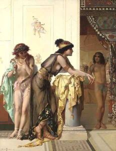 The dancing girls by Pierre Oliver Joseph Coomans