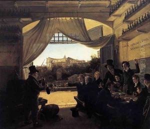 Crown Prince Ludwig in the Spanish Wine Tavern in Rome 1824 by Franz Ludwig Catel