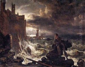 Night Piece from the Closing Scene of 'Rene' by Chateaubriand by Franz Ludwig Catel