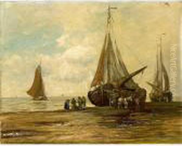 Unloading The Catch, Katwijk - view 1