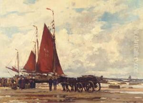 Fischer Am Strand Von Katwijk - view 1