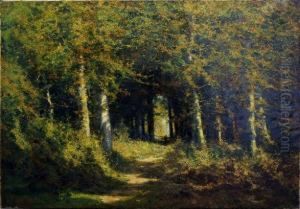 Dreve En Foret by Adolphe Jean Hamesse