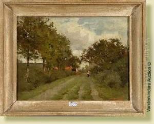 Chemin Anime En Campine by Adolphe Jean Hamesse