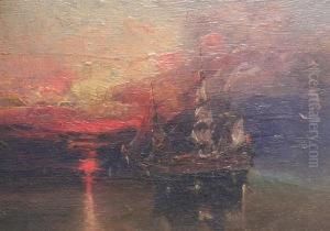 Ship At Sunset