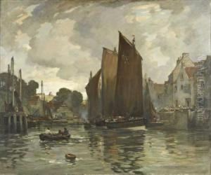 The Harbour, Burnmouth by James Whitelaw Hamilton