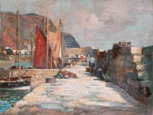 Burnmouth Harbour by James Whitelaw Hamilton