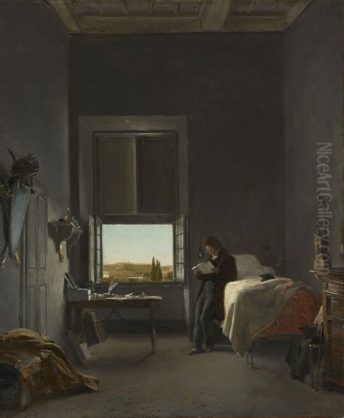 The Artist in His Room at the Villa Medici, Rome - view 1