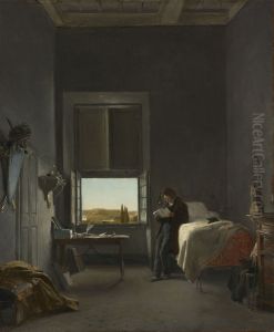 The Artist in His Room at the Villa Medici, Rome by Leon Cogniet