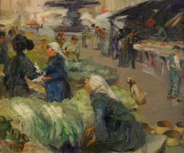 Market Scene Giverney - view 1