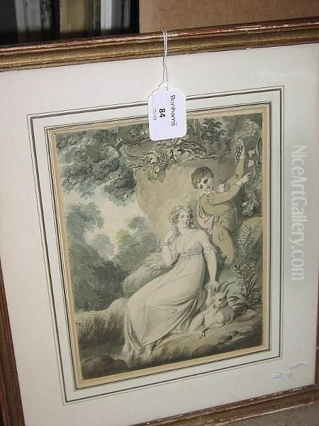 A Young Couple In A Garden - view 1