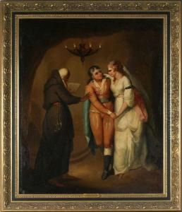 Tillskriven: Scen Ur John Drydens Pjas Sigismonda Och Guiscardo Olja Pa Duk, 77x62 by William Hamilton
