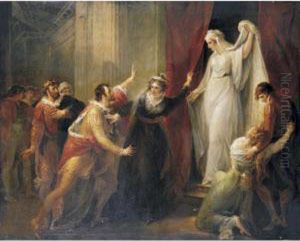 Leontes Looking At The Statue Of Hermione