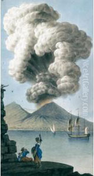 Veduta Della Grande Eruzione Del Monte Vesuvio Di Lunedi Mattina 9 Agosto 1779 - view 1
