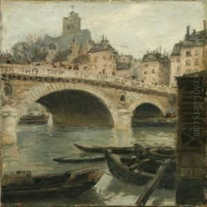 View From Pont Louis Philippe, Paris by Marius Hammann