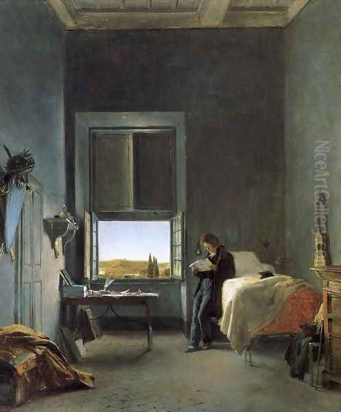 The Artist in His Room at the Villa Medici, Rome I - view 1