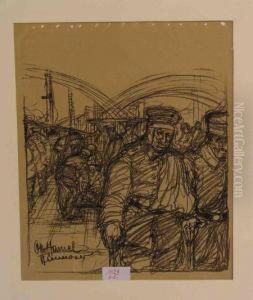 Verwundetentransport by Otto Hammel