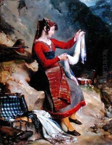 The Wife of an Bandit Examining his Spoils 1825