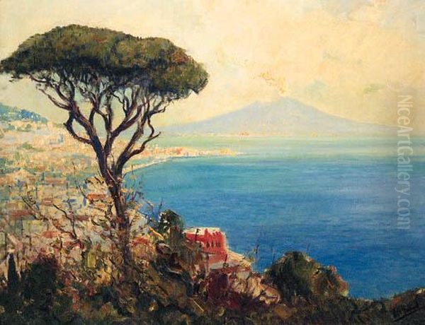 The Bay Of Naples With Vesuvius Beyond - view 1