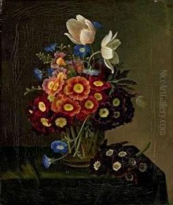 Blumenstillleben Mit Aurikeln Und by William Hammer