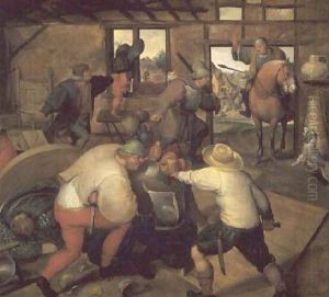 A Fight, c.1565-70 by Marten Van Cleve