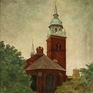 View From The Church Of The Holy Spirit In Copenhagen by Svend Hammershoi