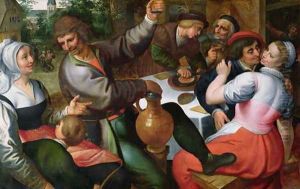 Peasant Feast, 1566 by Marten Van Cleve