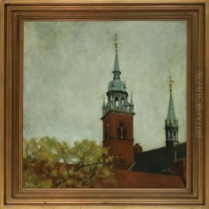 The Church Of The Holy Spirit In Copenhagen by Svend Hammershoi