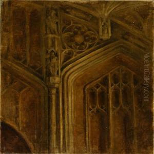 An Interior From A Gothic Cathedral - view 1
