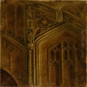 An Interior From A Gothic Cathedral by Svend Hammershoi