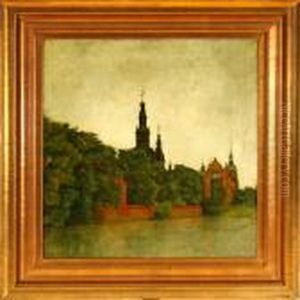 A View Towardsfrederiksborg Palace by Svend Hammershoi