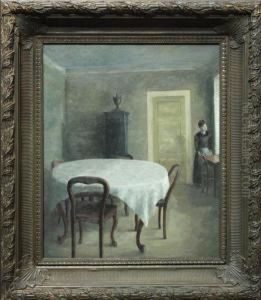 The Dining Room by Vilhelm Hammershoi