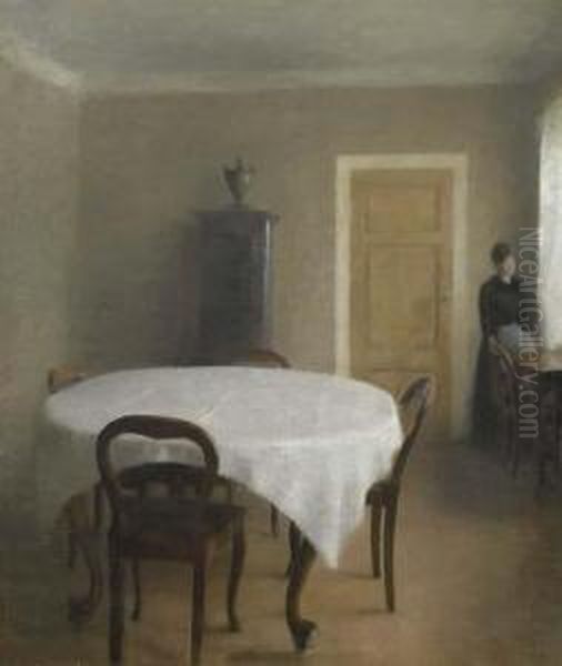 Interior, The Dining Room In Hammershoi's Childhood Home, Frederiksberg Alle - view 1