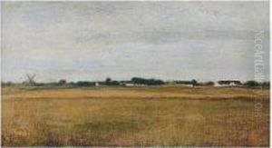 Landskab Fra Virum Ved Frederiksdal. Sommer. (landscape From Virum, Summer) by Vilhelm Hammershoi