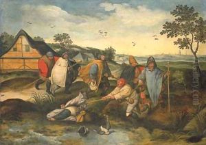 The Blind leading the Blind by Marten Van Cleve