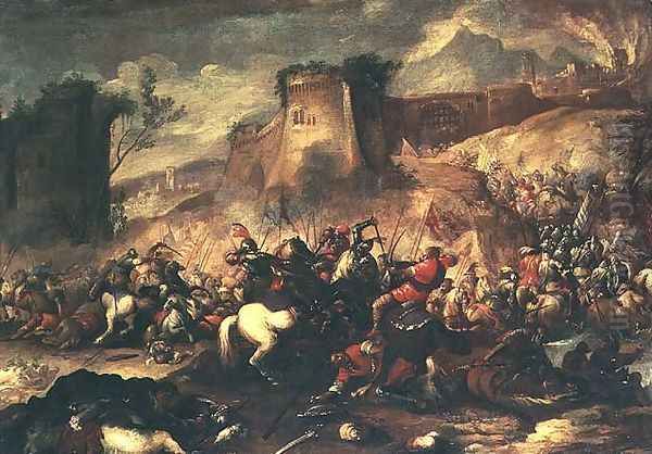 Cavalry skirmishes between Crusaders and Turks - view 1