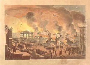 View of the Great Fire in New York, December 16th-17th 1835 by Nicolino Calyo