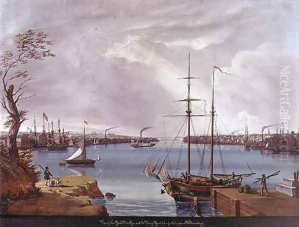 View of New York, Brooklyn and the Navy Yard taken from the Heights near Willamsburg, c.1835-45 - view 1