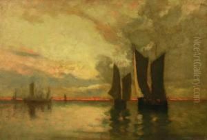 Fishing Boats, Bay Of Fundy by John A. Hammond