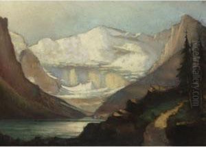 Lake In The Clouds, Lake Agnes High Above Lake Louise by John A. Hammond
