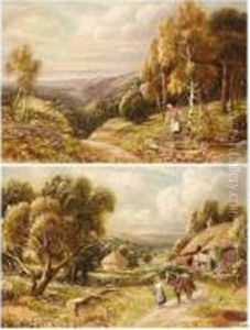 Gathering Reeds; The Village Track by Robert John Hammond