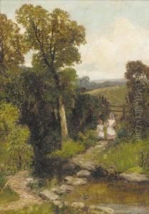 Young Girls By The Stepping Stones Young Girls By The Stepping Stones