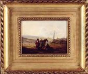 Cavalier Au Bord D'un Campement Militaire by Michel Hamon-Duplessis