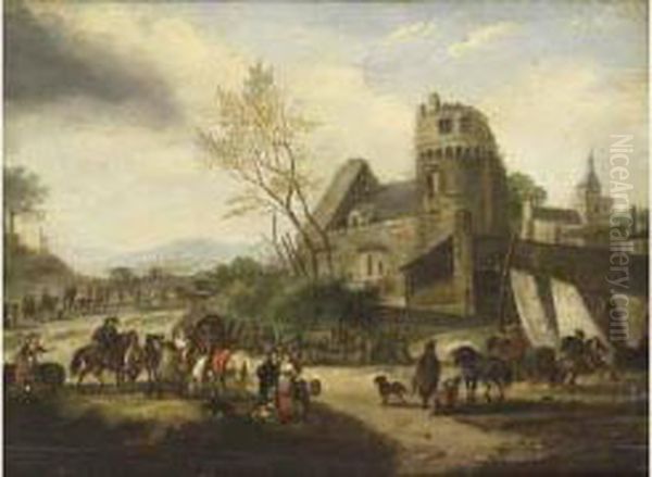 "halte Devant Un Village". - view 1
