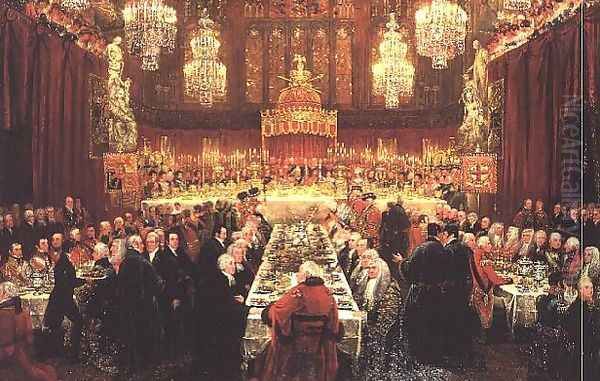 Banquet given by the Corporation of London to the Prince Regent, the Emperor of Russia and the King of Prussia, 18th June 1814 - view 1