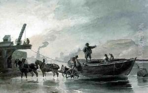 A River Scene by Luke Clennell