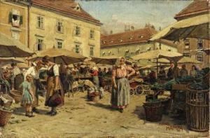 A Busy Maketplace
Oil On Panel by Hans Hamza