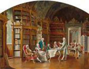 Lesung In Der Schlosbibliothek by Johann Hamza