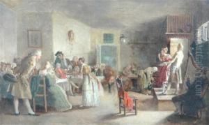 Interior, Afternoon Tea With Music Recital by Johann Hamza